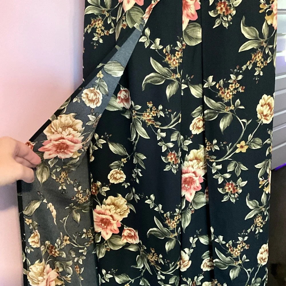 Xhilaration Pink and Orange Spaghetti Strap Jumpsuit - Picture 2 of 3